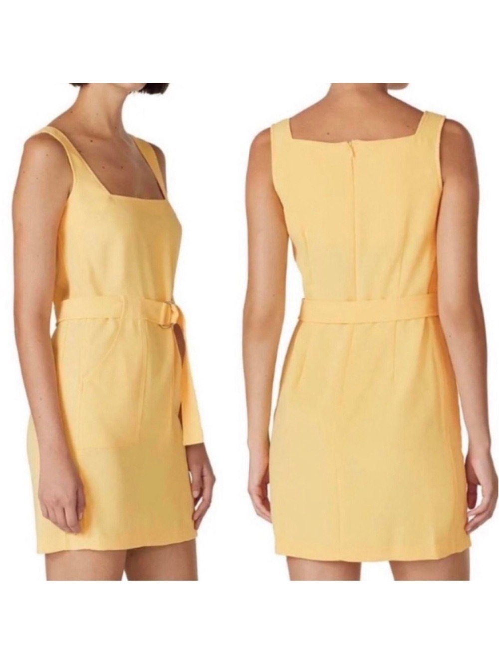 Amanda Uprichard Yellow Mini Dress S